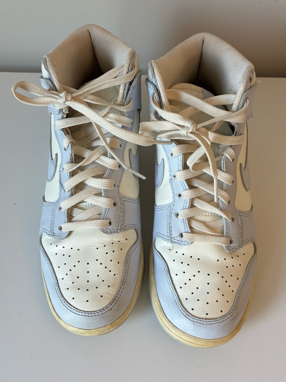 Nike Dunk High Football Grey Sail Women's High Top Sneakers Size 8 - Picture 2 of 6